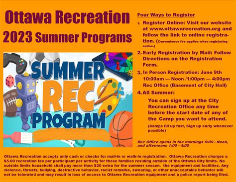 ottawa recreation registration.